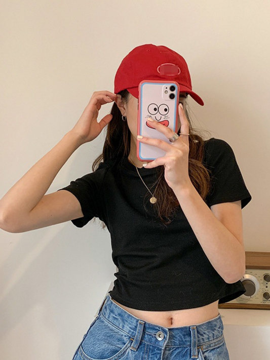 Camiseta holgada coreana para mujer