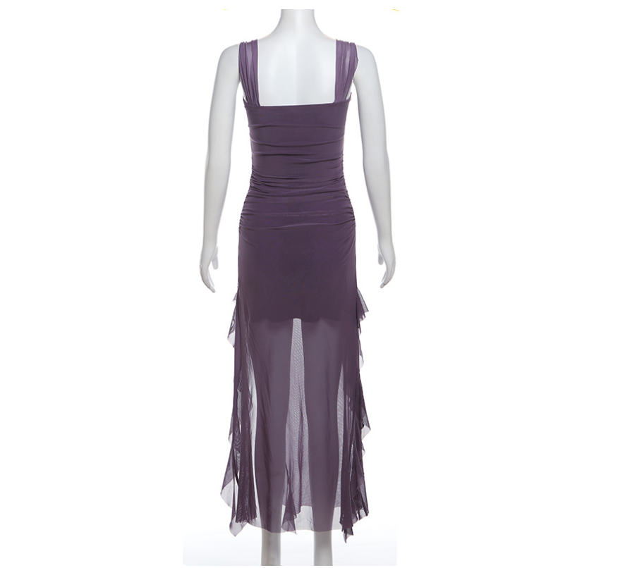 Nuevos vestidos largos sexys con abertura en la cadera para mujer