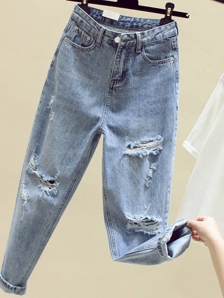 Spring and summer new slim jeans