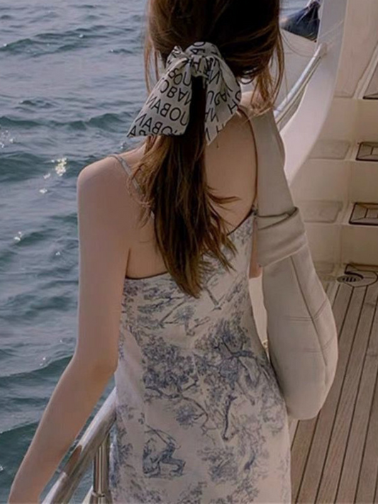 Vestido de verano sexy con cuello halter