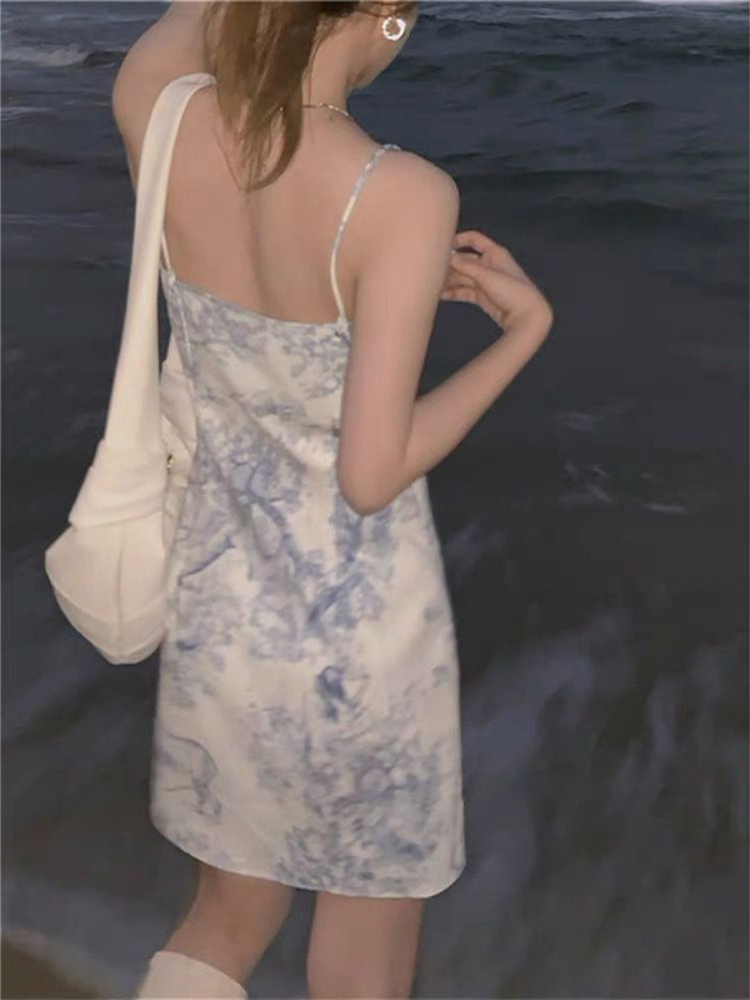 Vestido de verano sexy con cuello halter