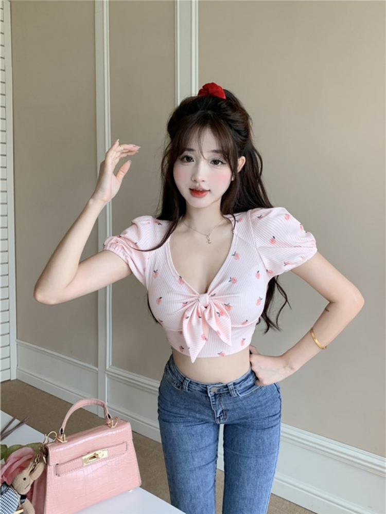 Camiseta de manga corta con lazo de Spicy Girl