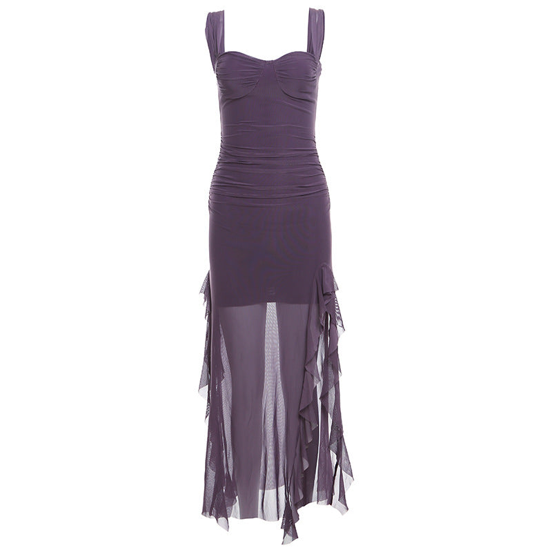 Nuevos vestidos largos sexys con abertura en la cadera para mujer
