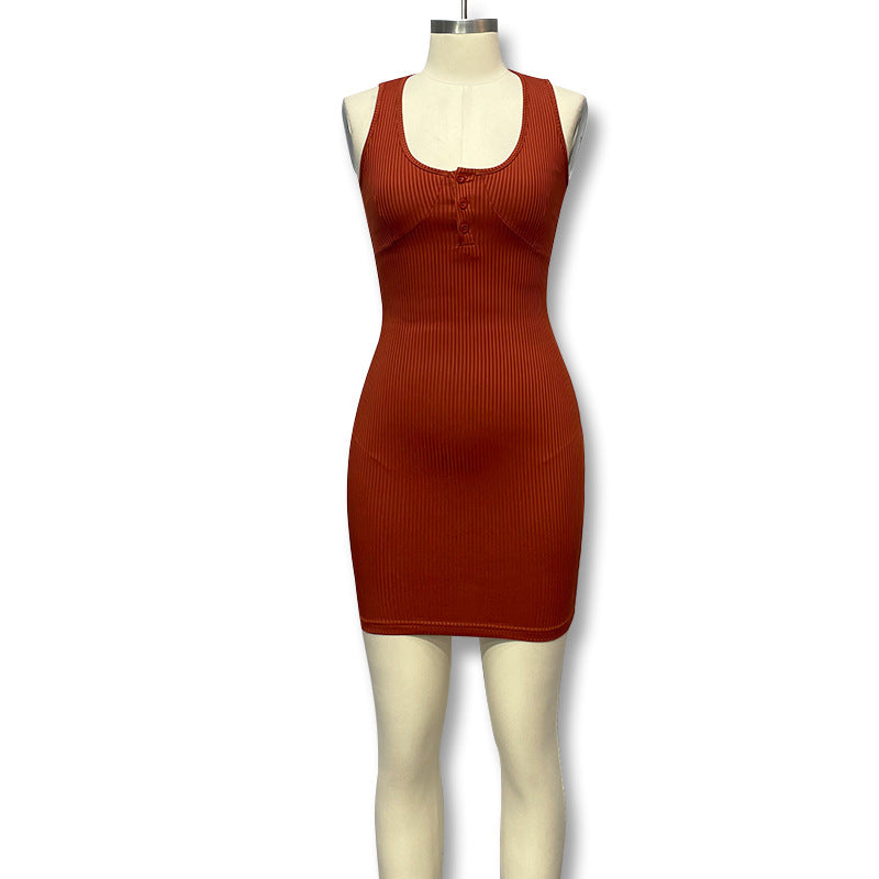 Vestidos ajustados sin mangas de otoño 2024