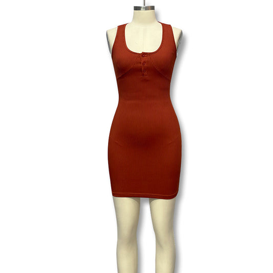 Vestidos ajustados sin mangas de otoño 2024